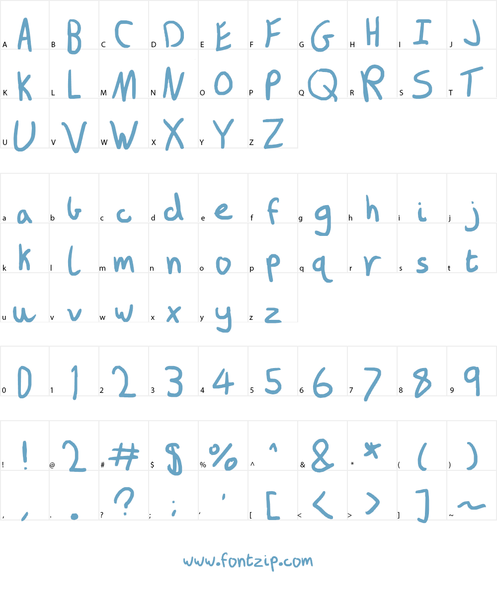 A Letter From a Friend Font Character